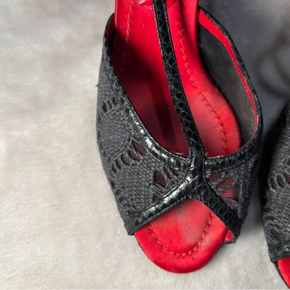 Dolce & Gabbana vintage lace open toe heels - Picture 5 of 8